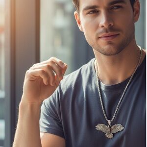 Gorgeous alloy  soaring eagle necklace! Unisex